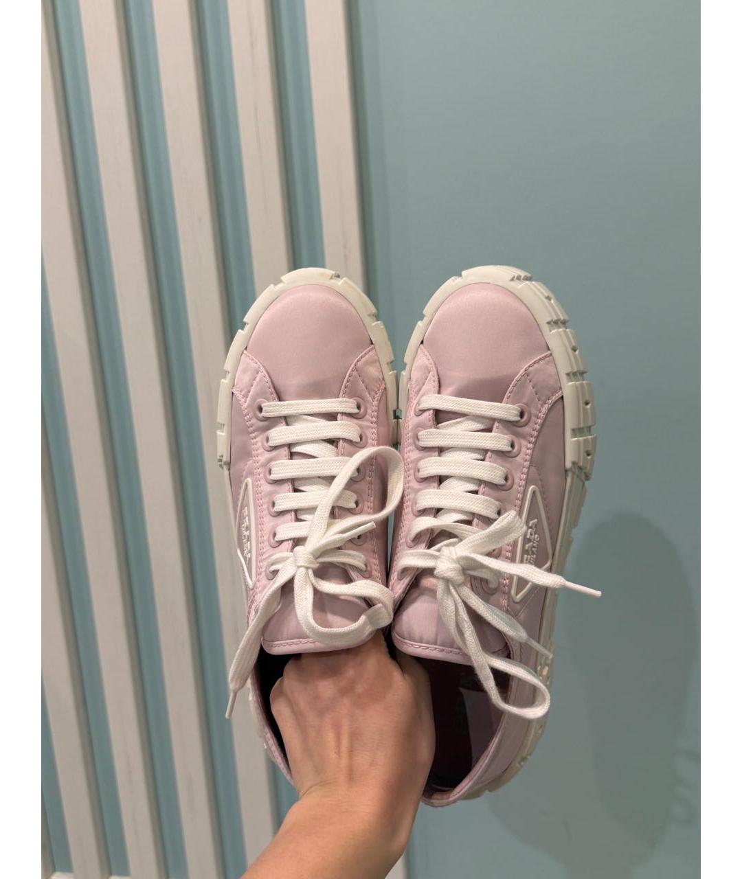 PRADA Розовые кроссовки, фото 2
