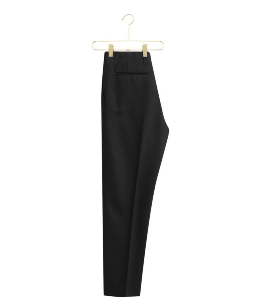 DRIES VAN NOTEN Черные шерстяные брюки узкие, фото 2