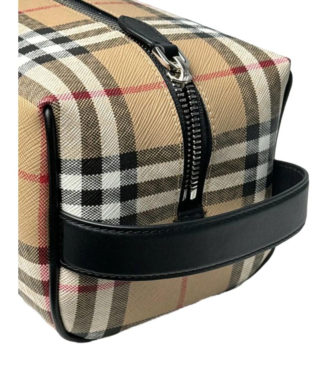 BURBERRY Коричневая кожаная дорожная/спортивная сумка, фото 3