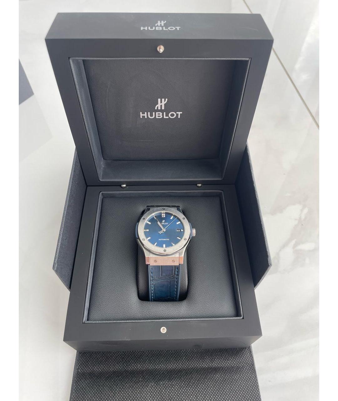 HUBLOT Синие титановые часы, фото 4