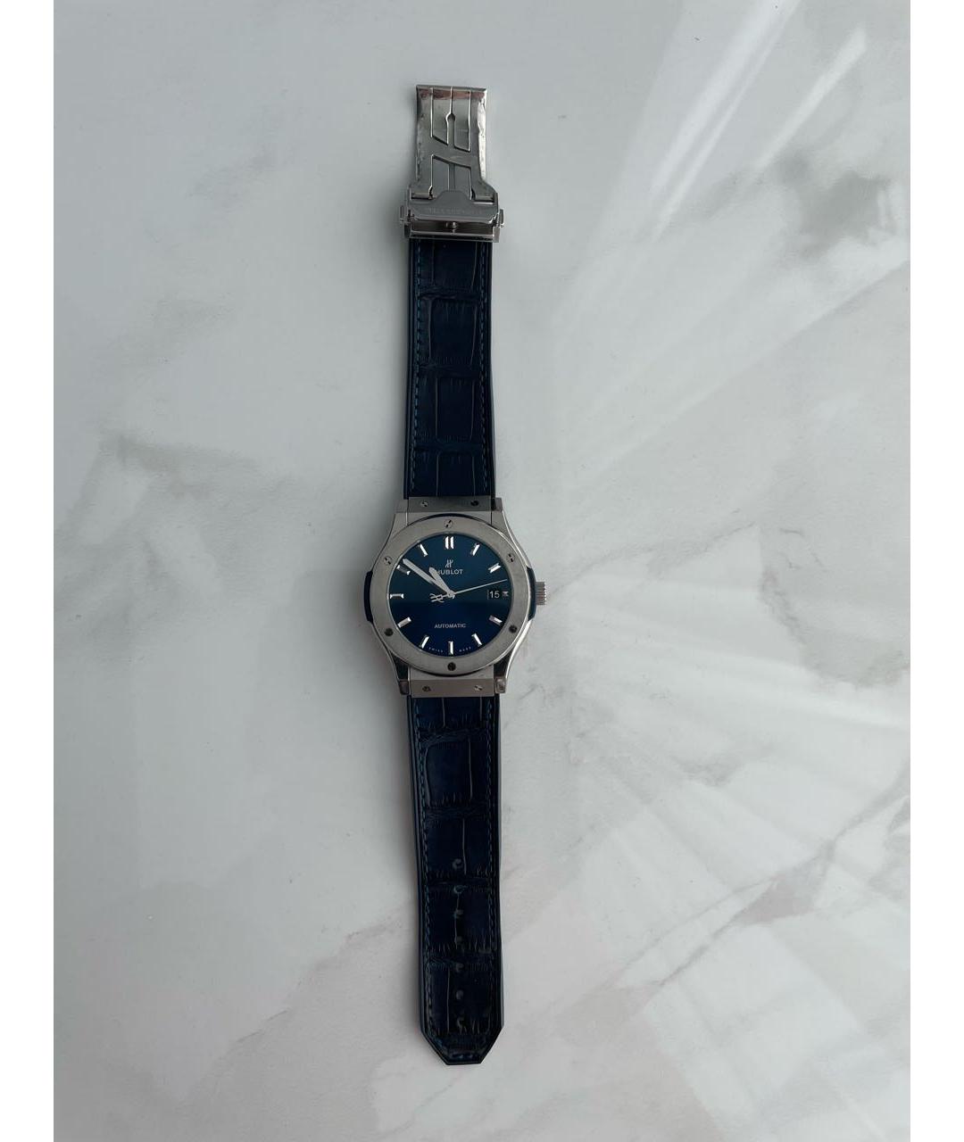 HUBLOT Синие титановые часы, фото 9