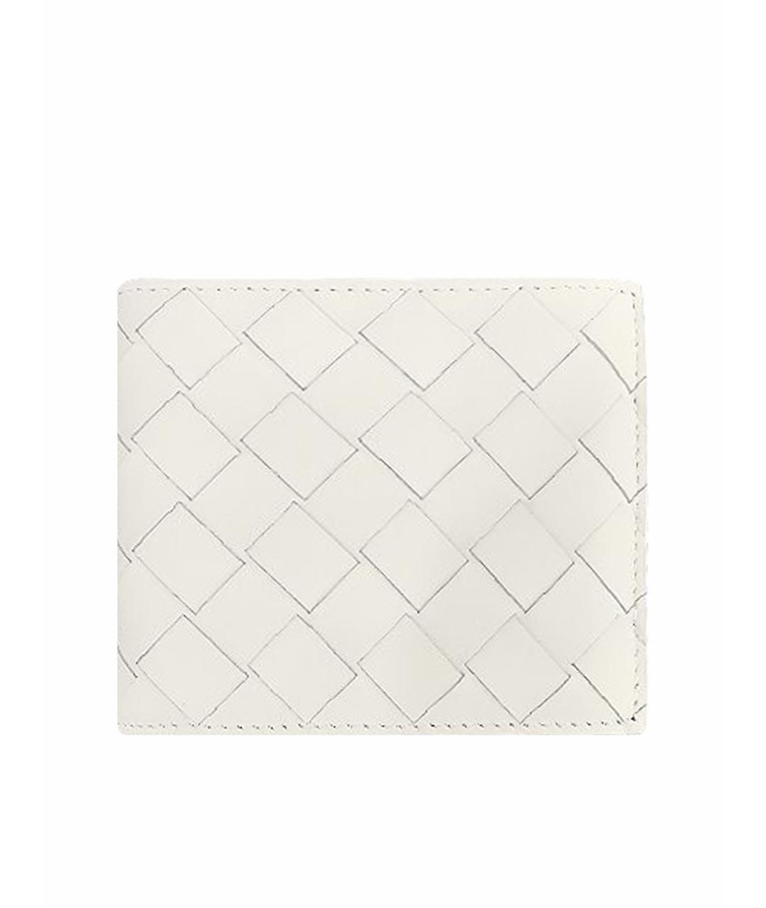 BOTTEGA VENETA Белый кожаный кошелек, фото 1
