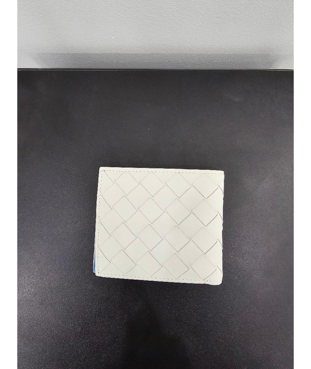 BOTTEGA VENETA Белый кожаный кошелек, фото 2