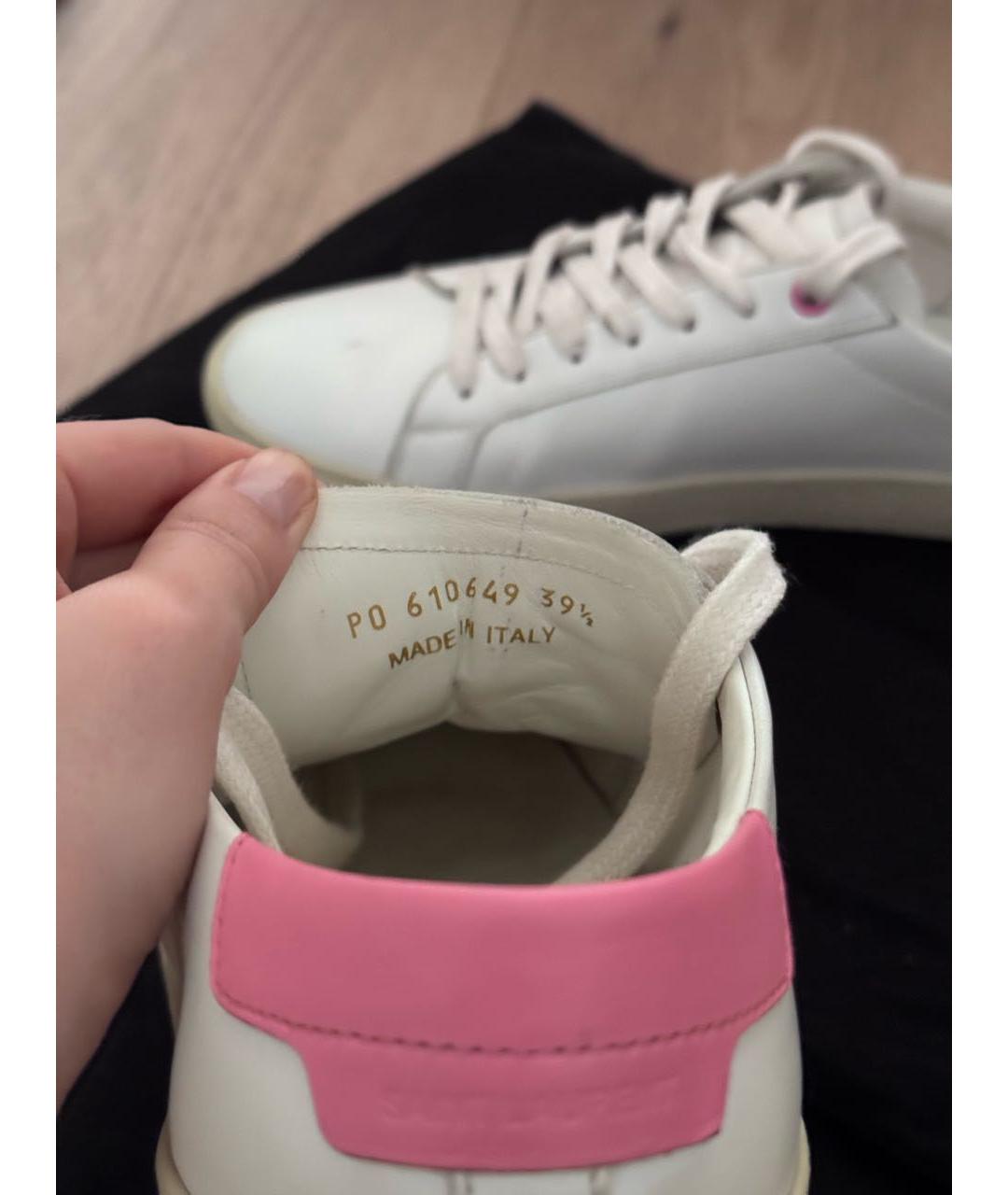 SAINT LAURENT Белые кожаные кеды, фото 5