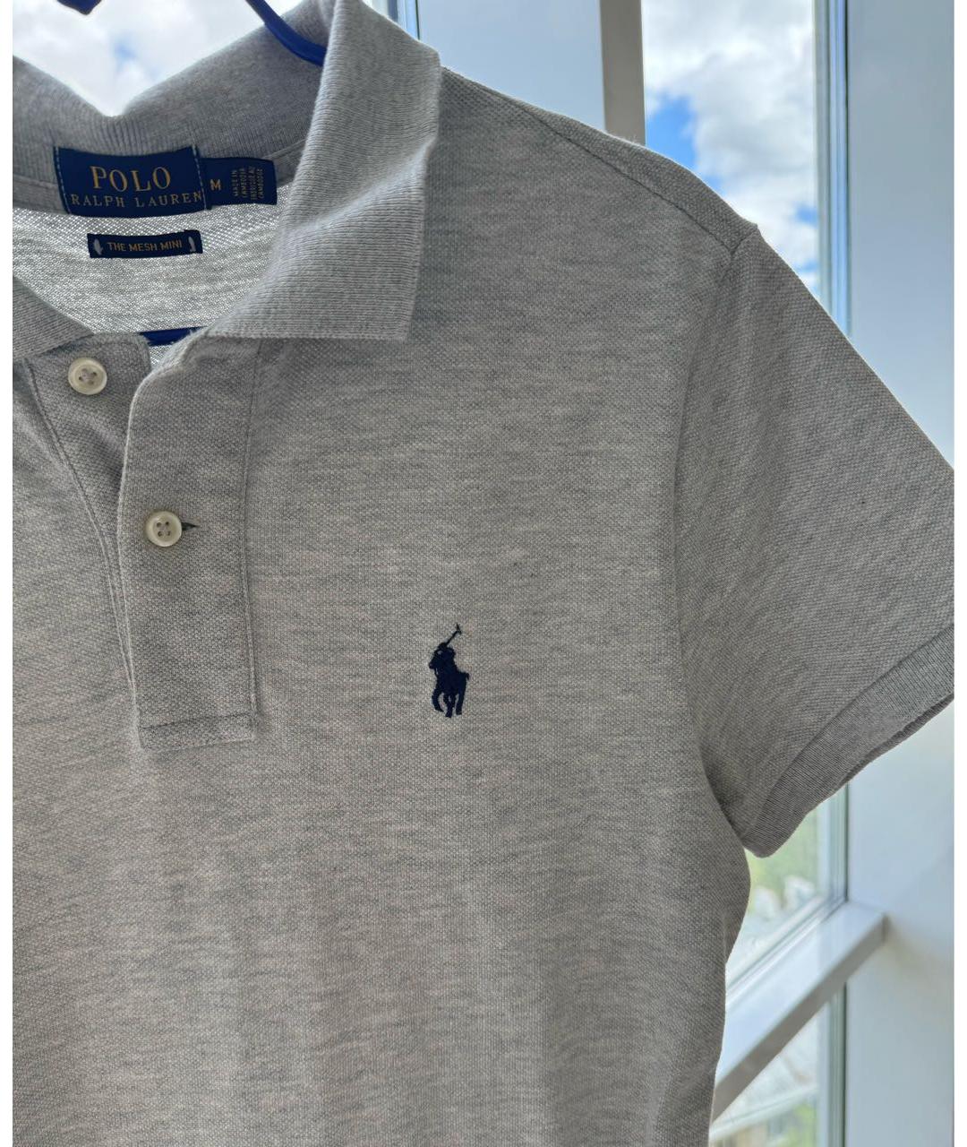 POLO RALPH LAUREN Серое хлопковое повседневное платье, фото 3