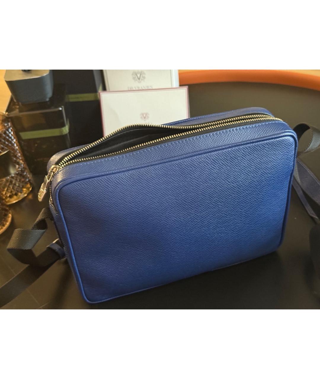 LOUIS VUITTON Синяя кожаная сумка на плечо, фото 3