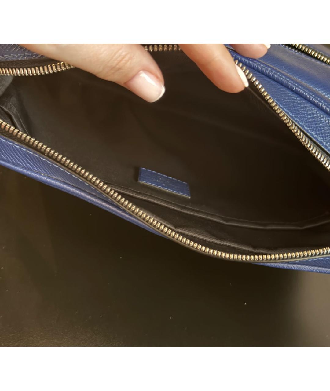LOUIS VUITTON Синяя кожаная сумка на плечо, фото 8