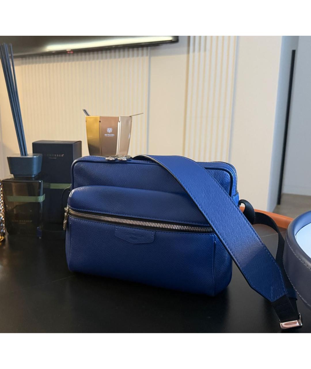 LOUIS VUITTON Синяя кожаная сумка на плечо, фото 9