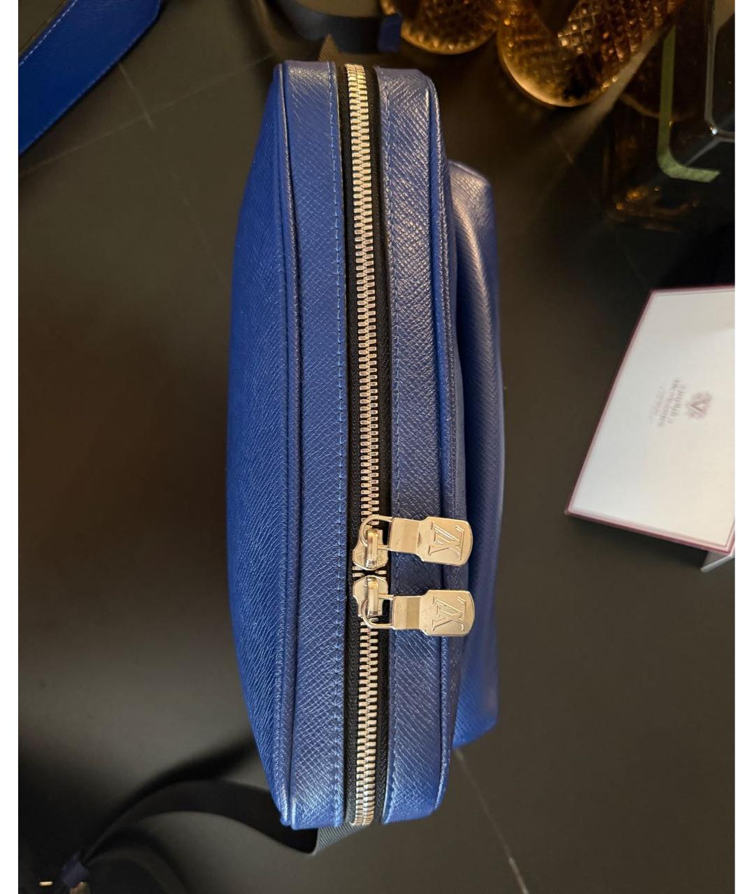 LOUIS VUITTON Синяя кожаная сумка на плечо, фото 4