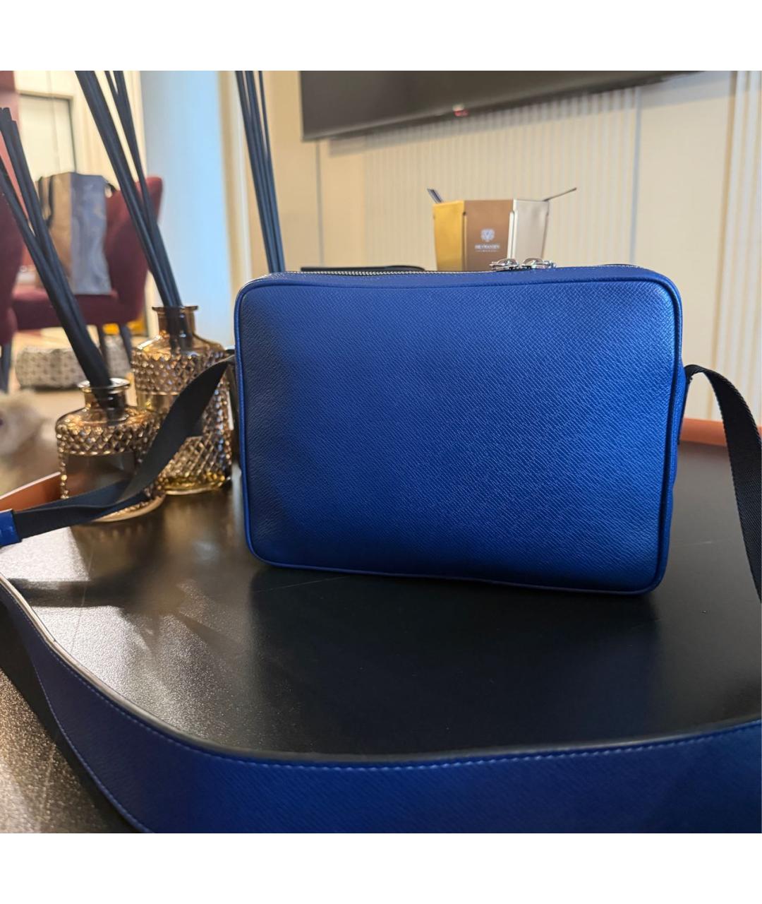 LOUIS VUITTON Синяя кожаная сумка на плечо, фото 2