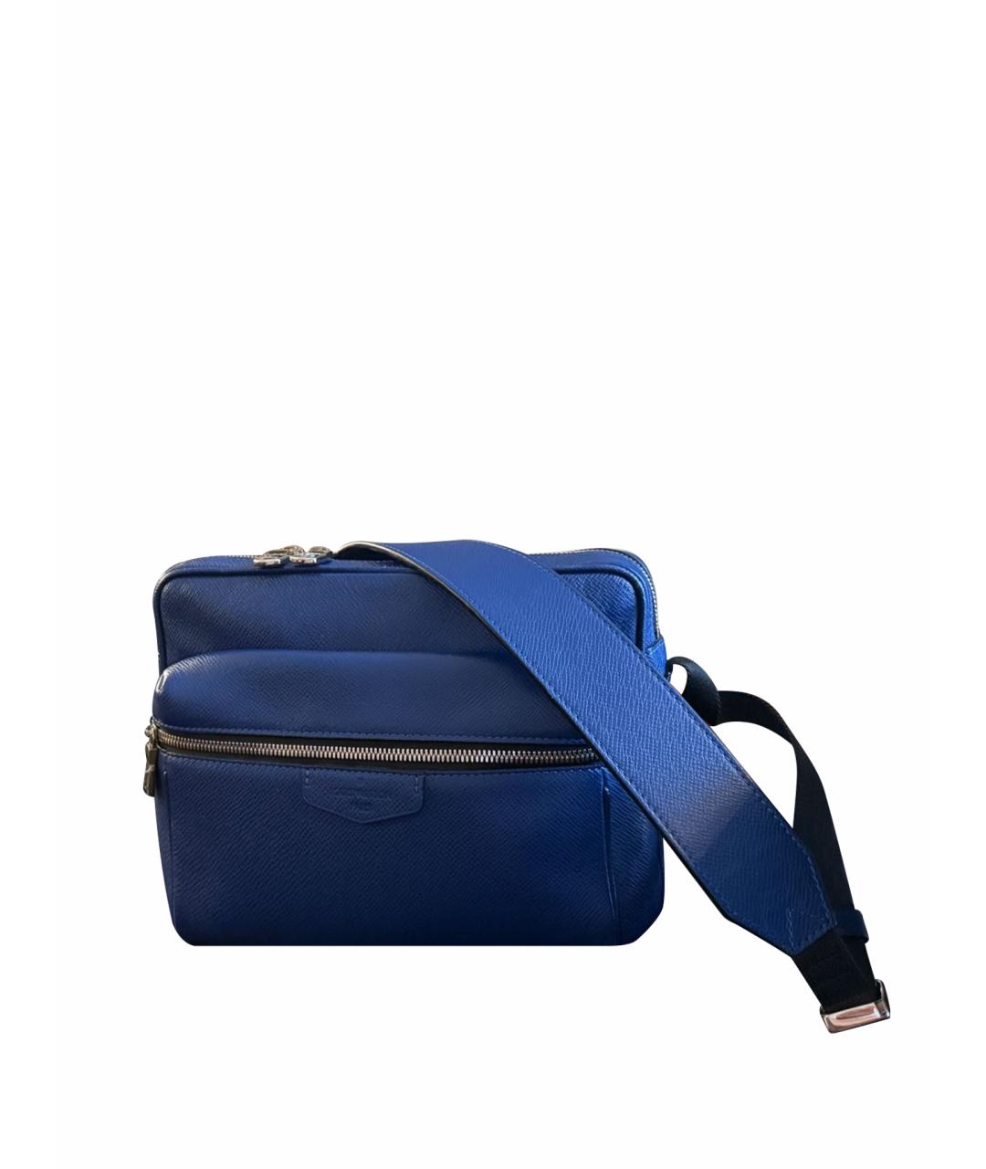 LOUIS VUITTON Синяя кожаная сумка на плечо, фото 1