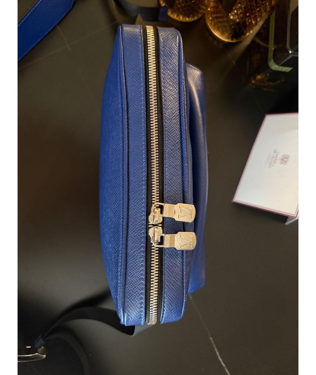 LOUIS VUITTON Синяя кожаная сумка на плечо, фото 7