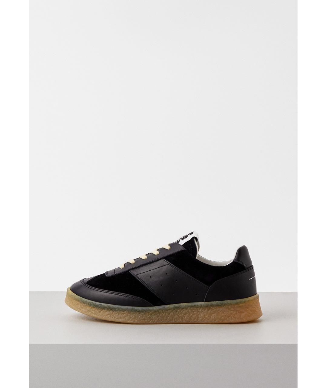 MM6 MAISON MARGIELA Черные кожаные кеды, фото 8