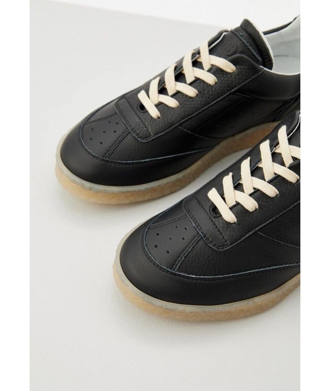 MM6 MAISON MARGIELA Черные кожаные кеды, фото 7