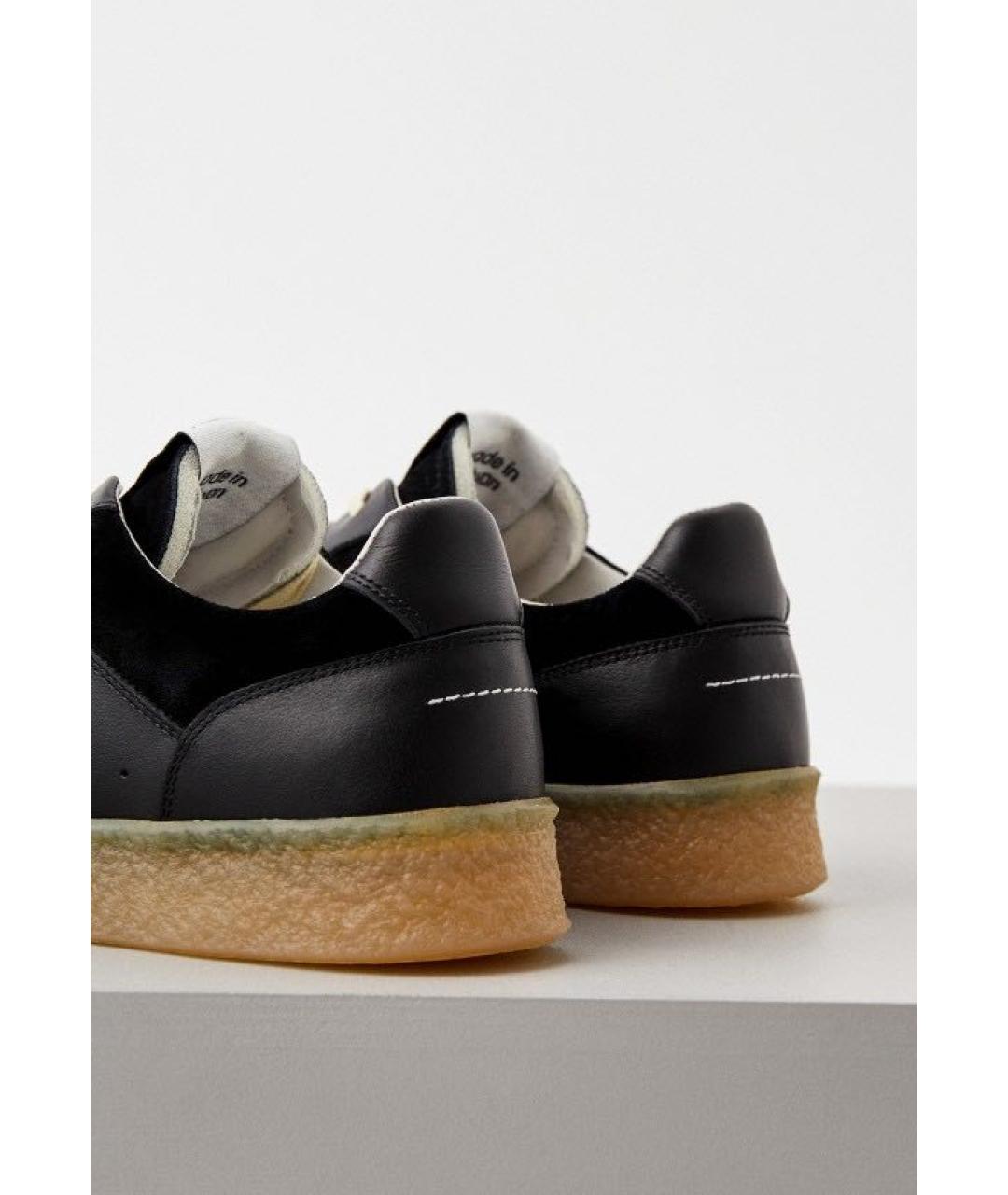 MM6 MAISON MARGIELA Черные кожаные кеды, фото 5