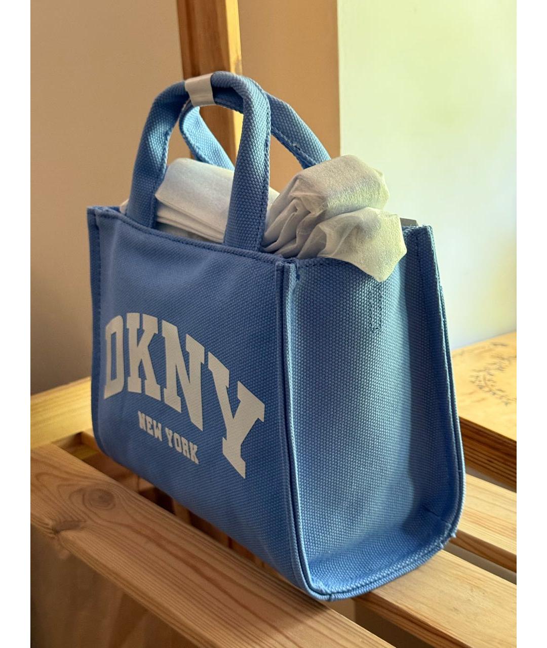 DKNY Голубая сумка тоут, фото 2