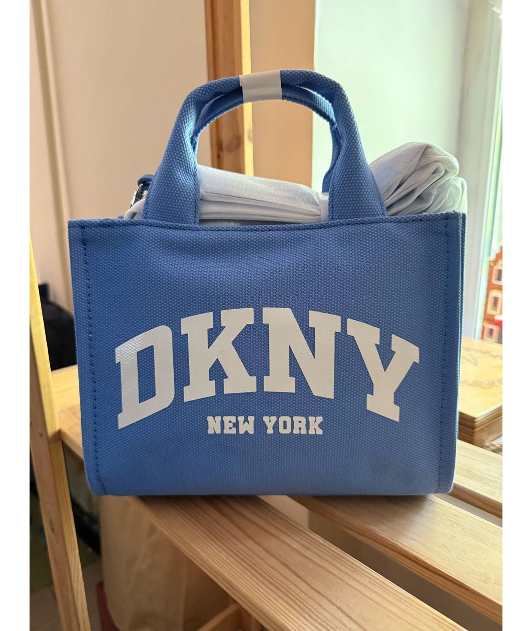 DKNY Голубая сумка тоут, фото 5