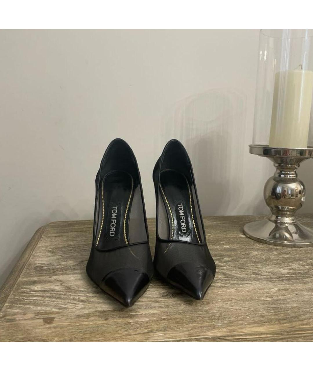 TOM FORD Черные кожаные туфли, фото 2
