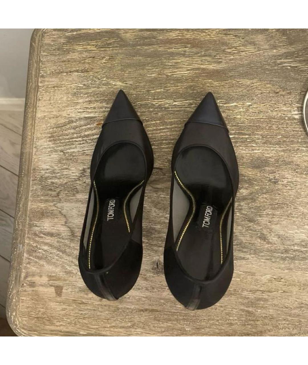 TOM FORD Черные кожаные туфли, фото 3