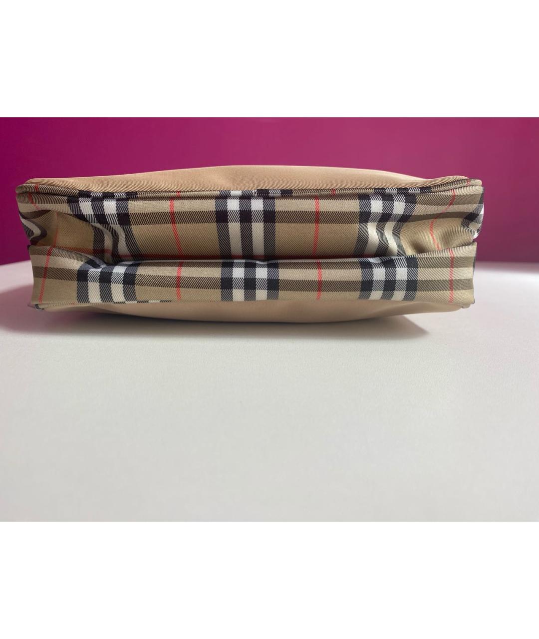 BURBERRY Бежевая синтетическая косметичка, фото 5