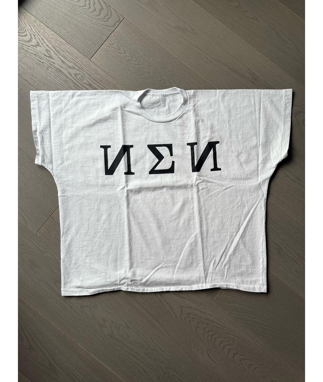 YEEZY Белая хлопковая футболка, фото 3