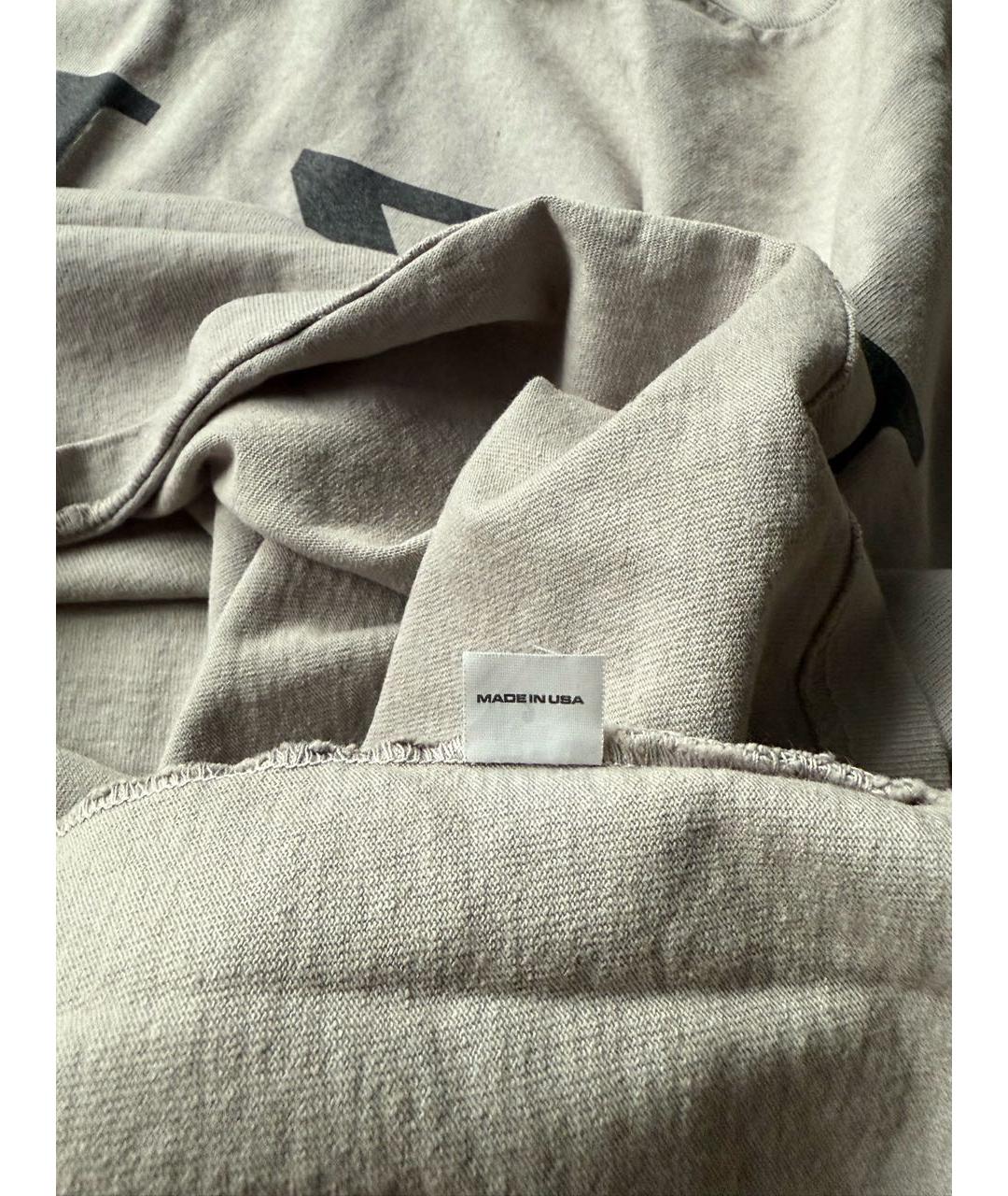 YEEZY Серая хлопковая футболка, фото 5