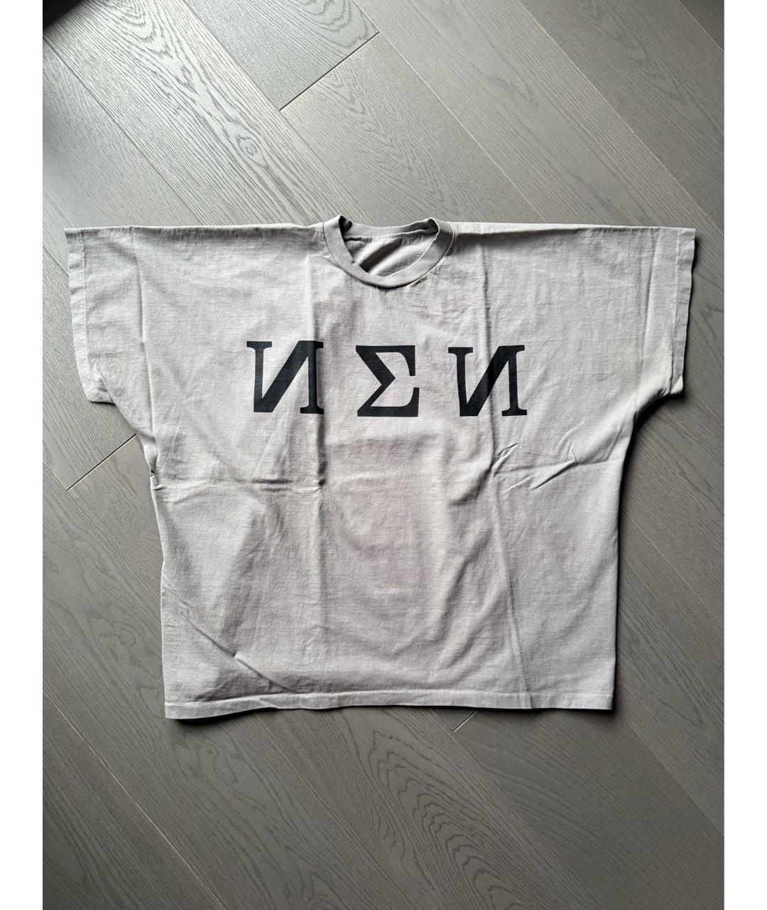 YEEZY Серая хлопковая футболка, фото 3