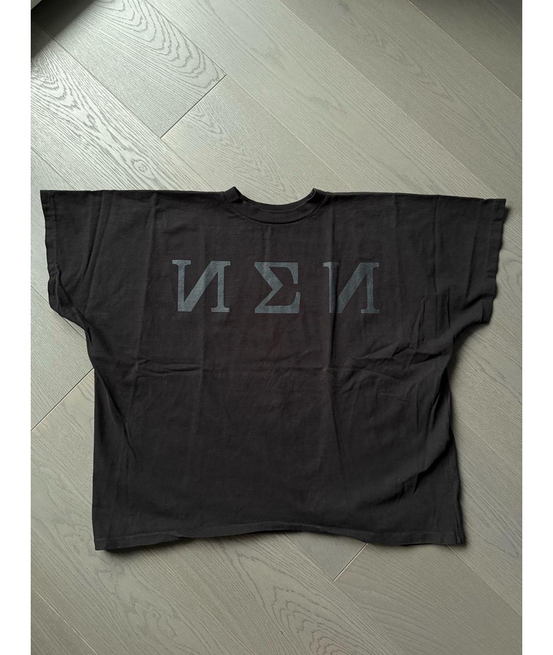 YEEZY Черная хлопковая футболка, фото 3