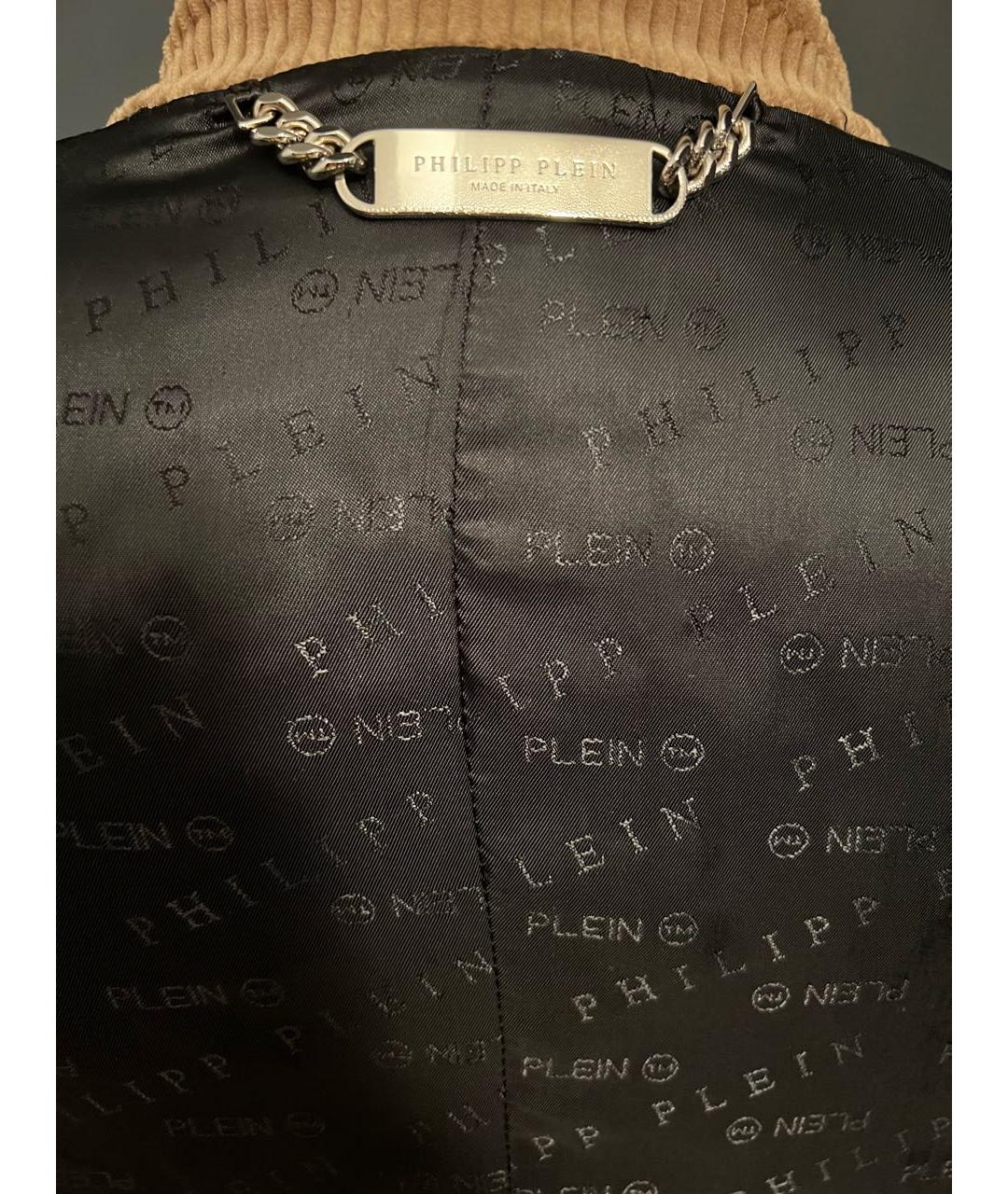 PHILIPP PLEIN Бежевый вискозный пиджак, фото 3