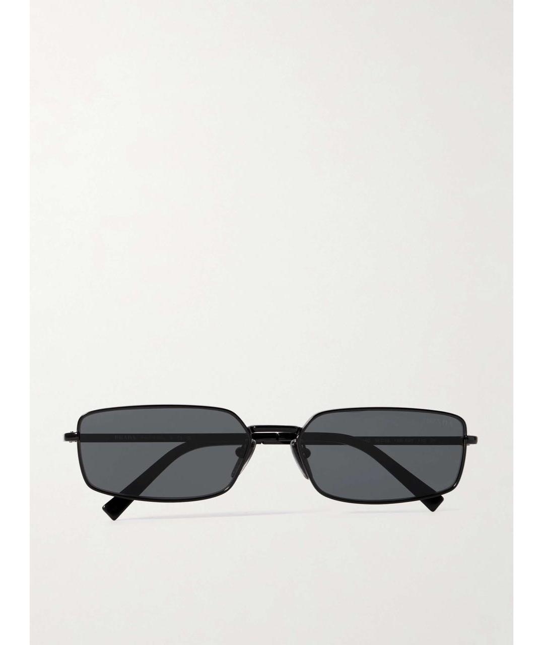 PRADA Черные пластиковые солнцезащитные очки, фото 5