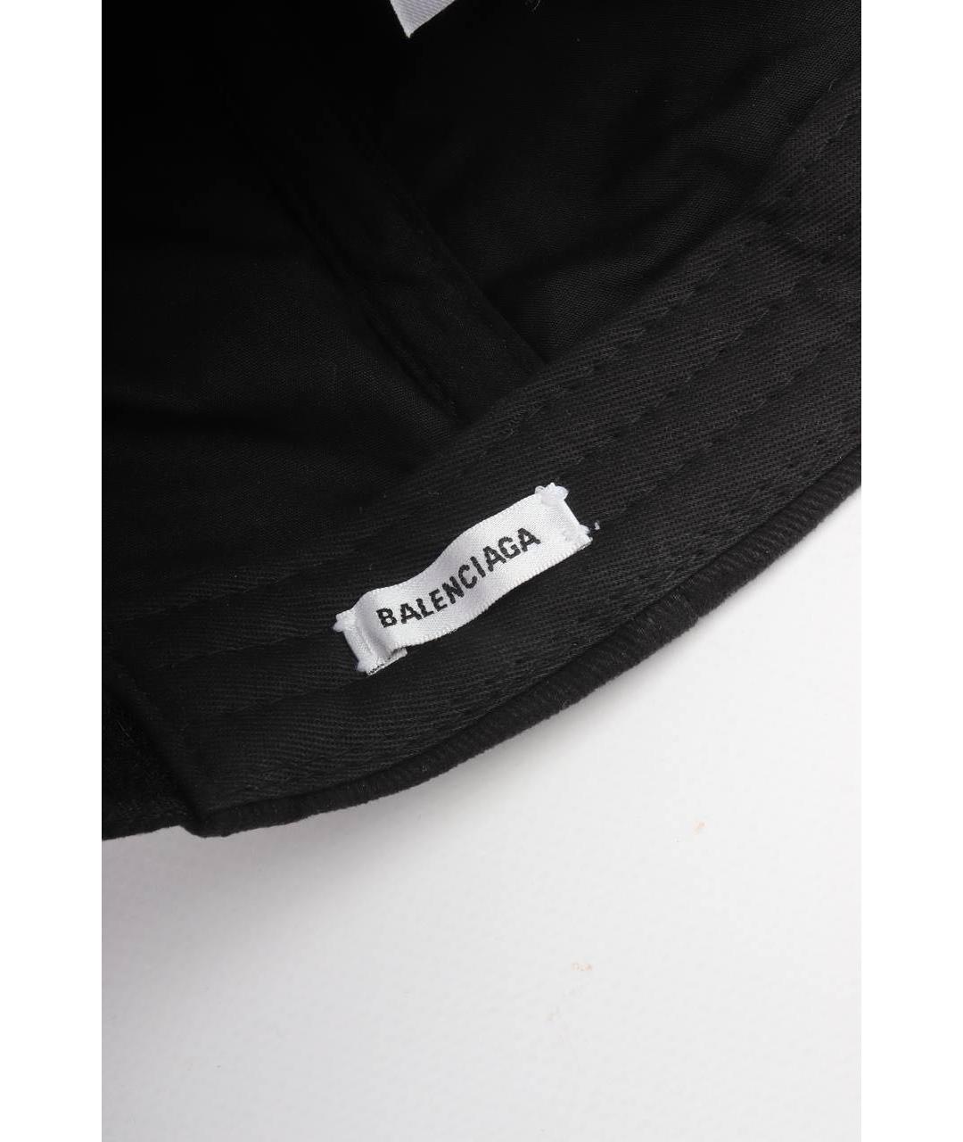 BALENCIAGA Черная хлопковая кепка, фото 5