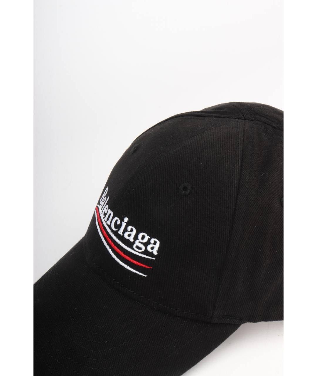 BALENCIAGA Черная хлопковая кепка, фото 4