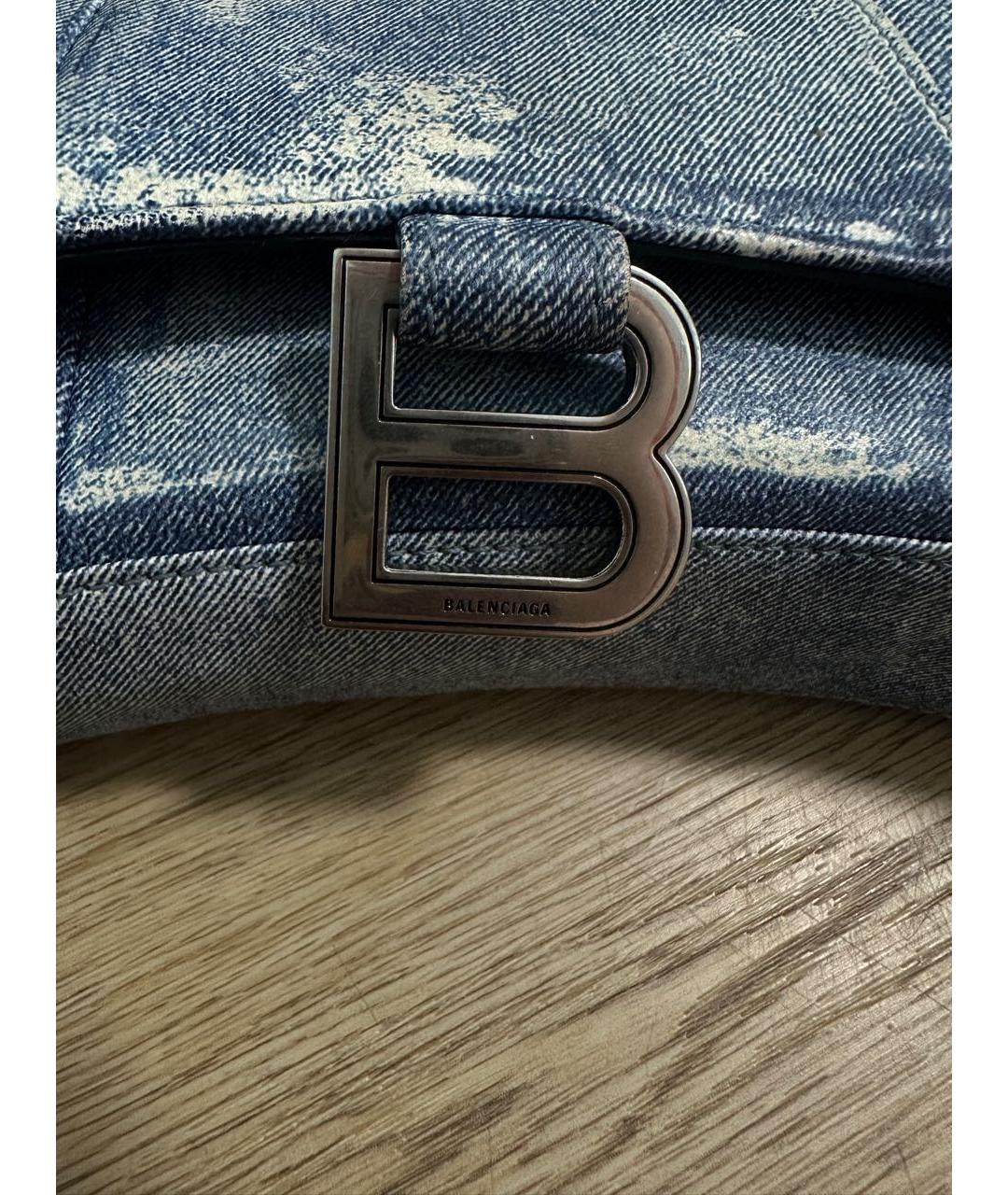 BALENCIAGA Голубая кожаная сумка через плечо, фото 2