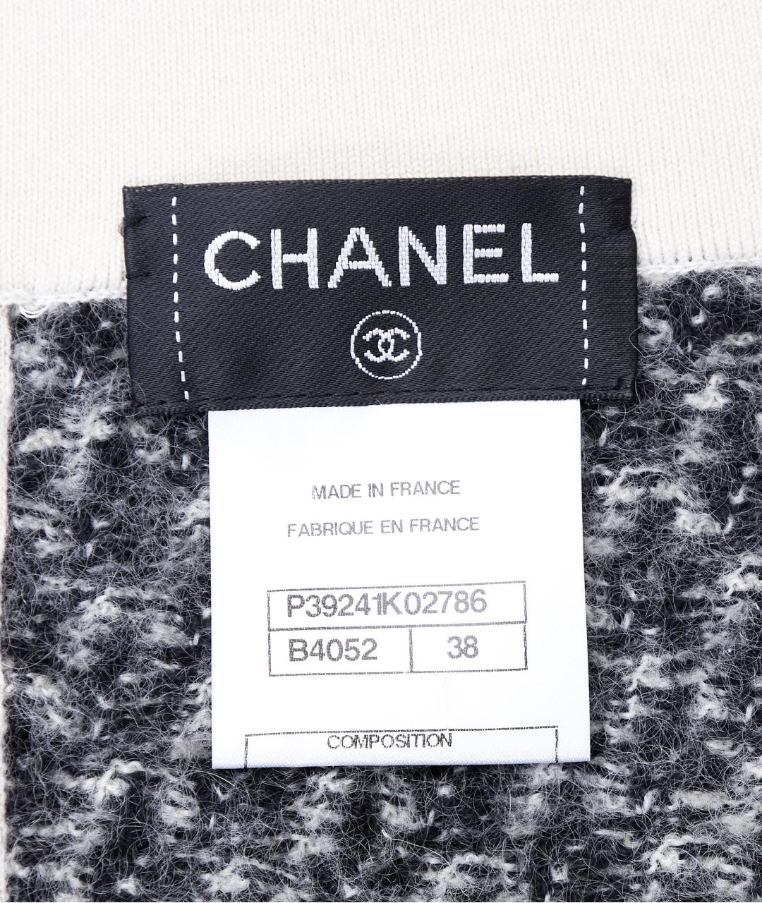 CHANEL Серая шерстяная юбка мини, фото 7
