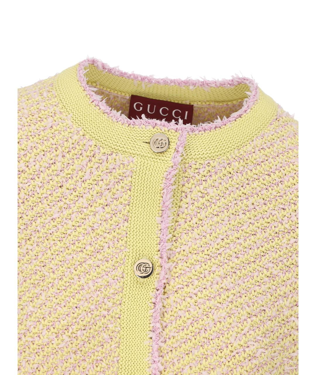 GUCCI Желтый кардиган, фото 2