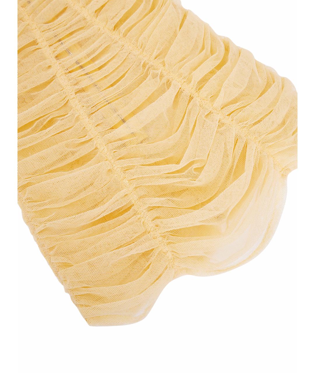 DOLCE&GABBANA Желтая хлопковая майка, фото 4