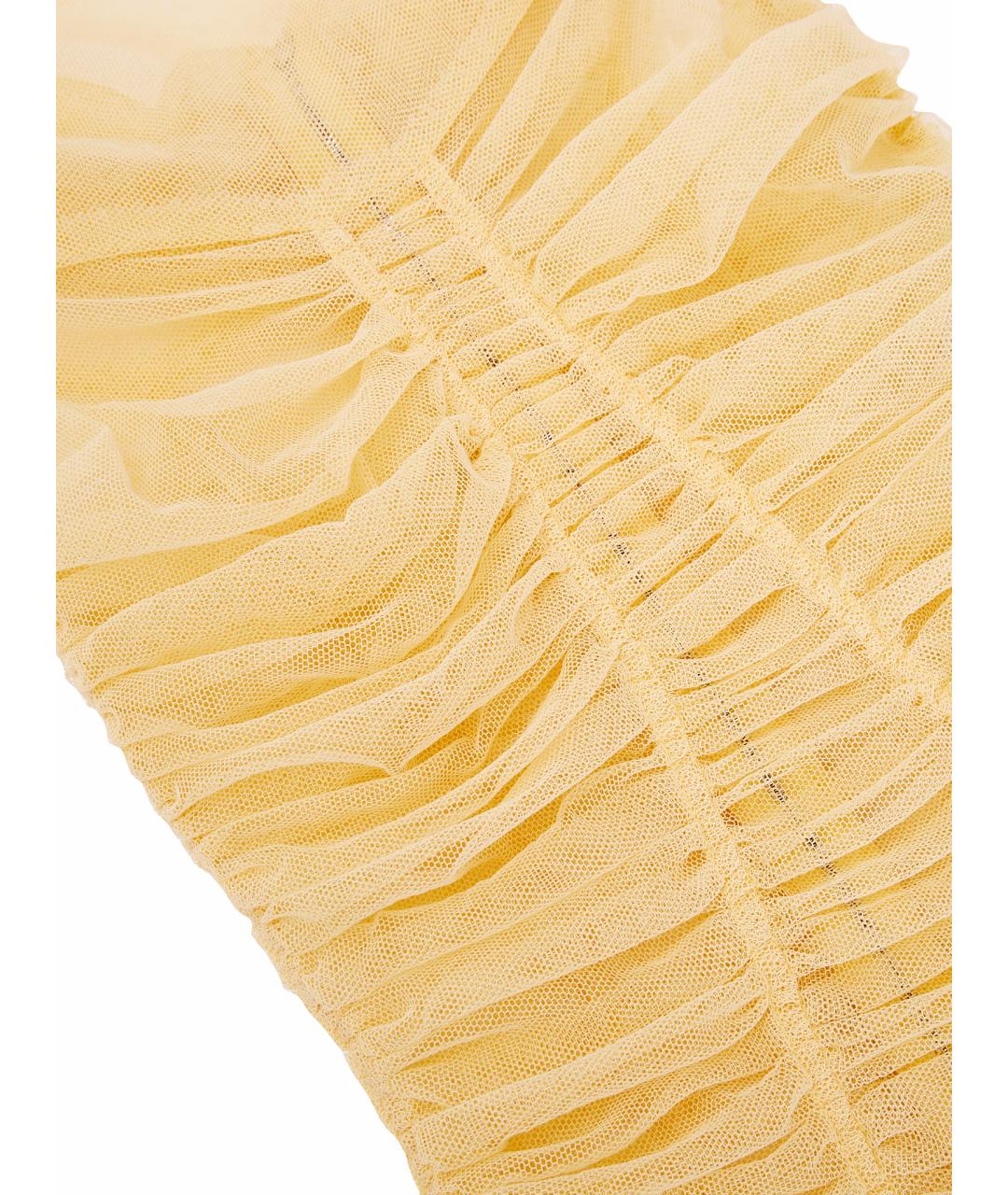 DOLCE&GABBANA Желтая хлопковая майка, фото 5