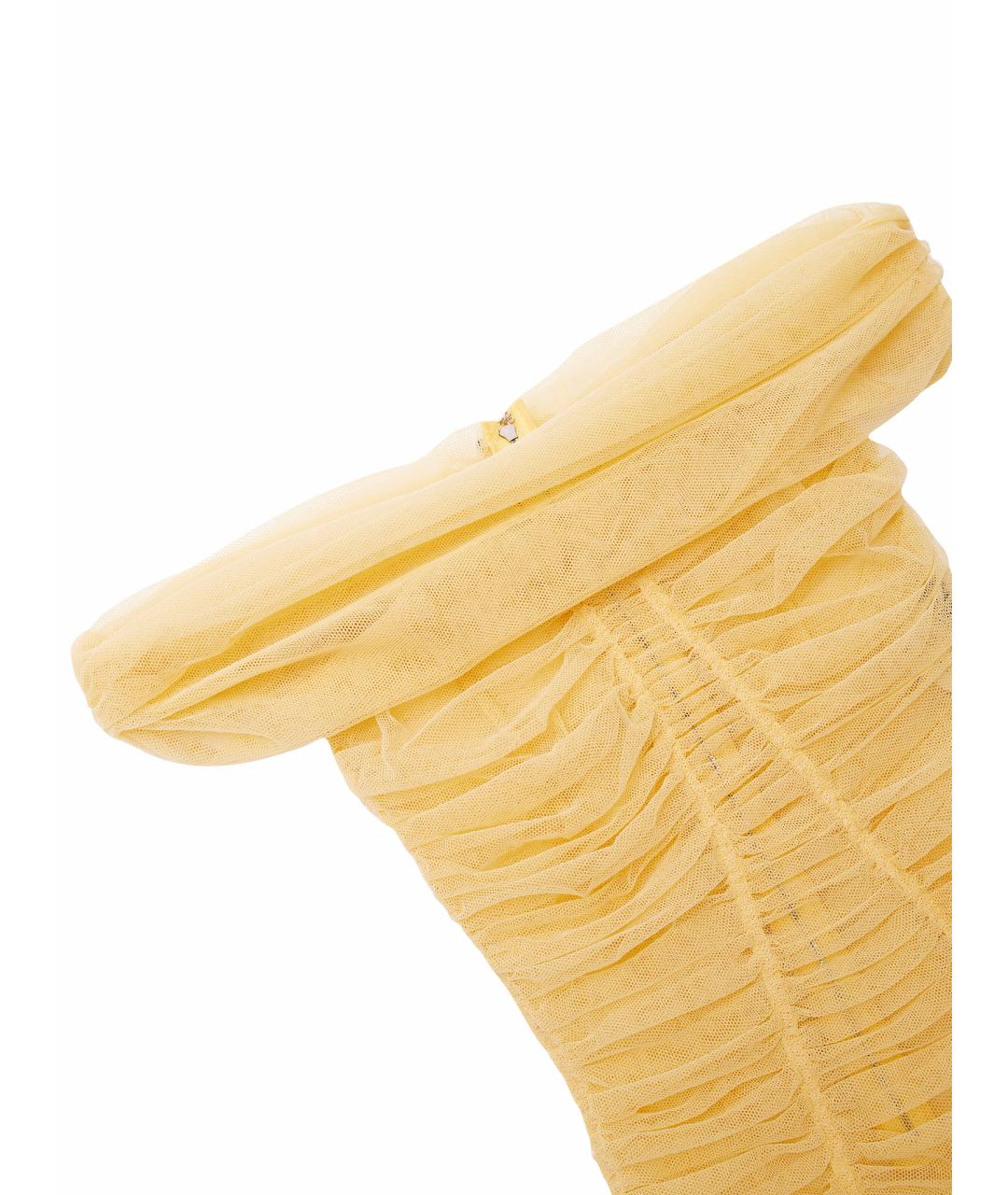 DOLCE&GABBANA Желтая хлопковая майка, фото 7