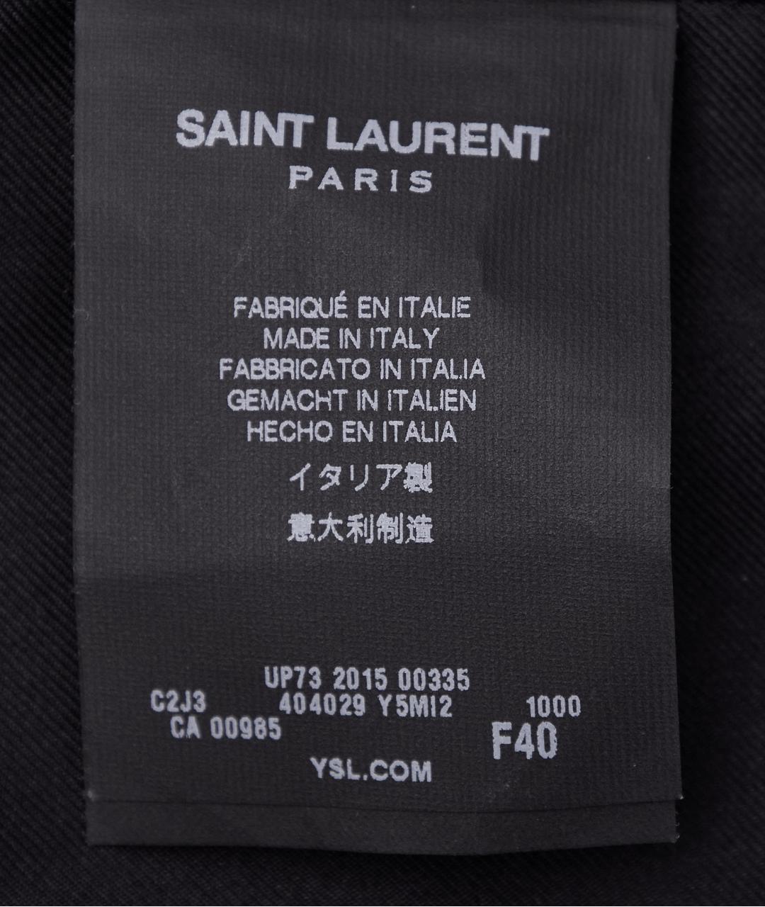 SAINT LAURENT Черная кожаная юбка мини, фото 7