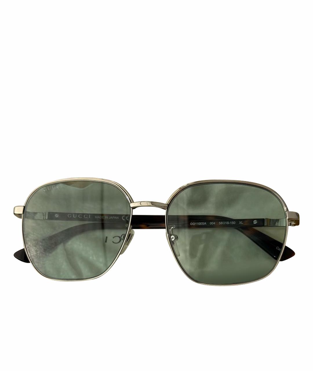 GUCCI Синие металлические солнцезащитные очки, фото 1
