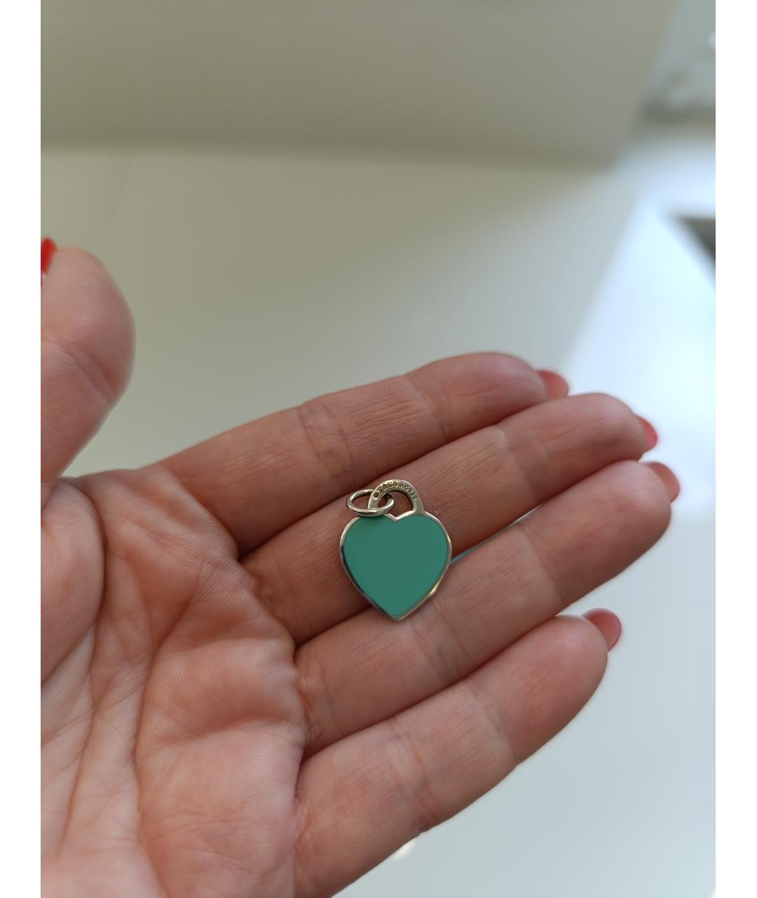 TIFFANY&CO Бирюзовая серебряная подвеска, фото 5