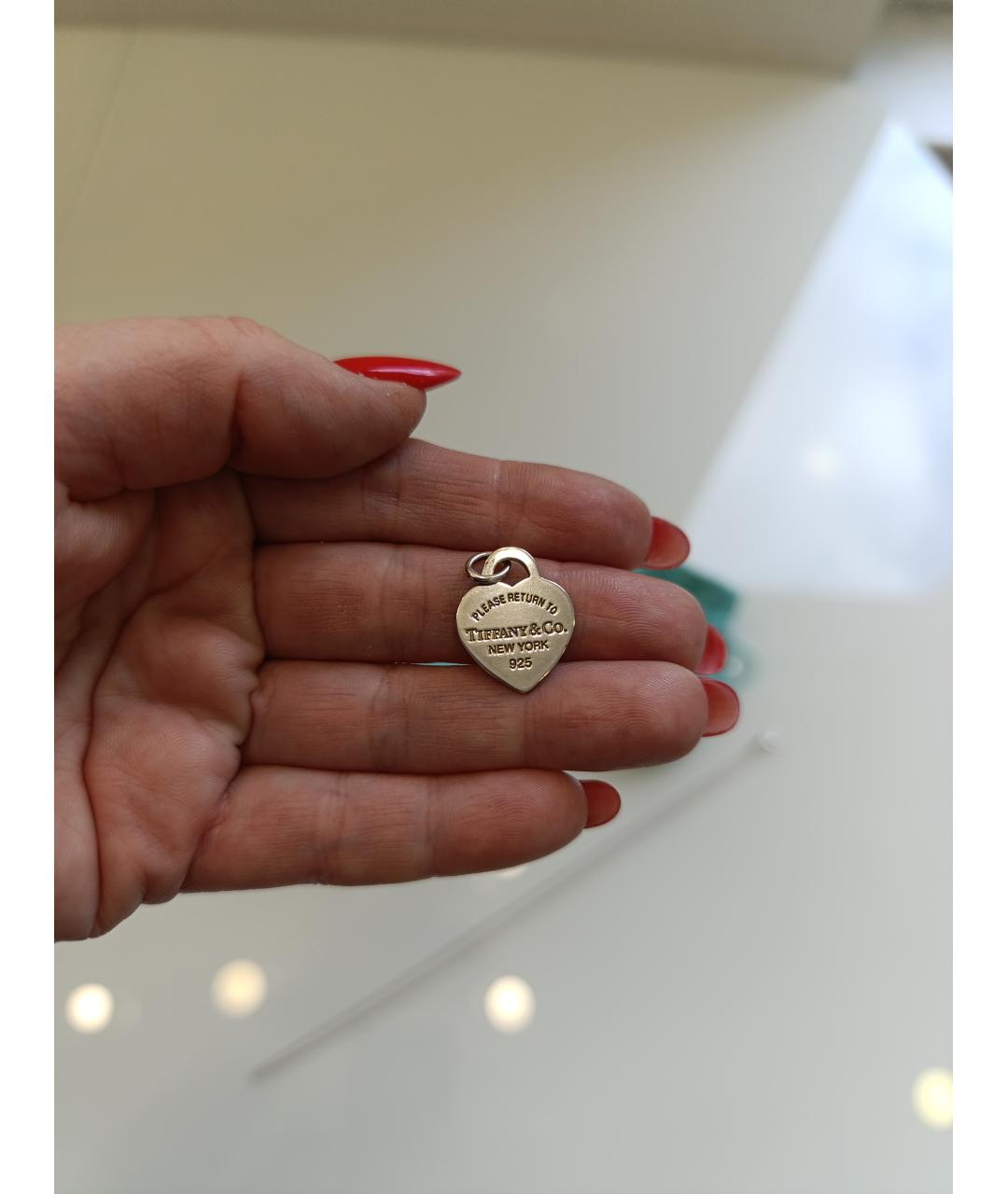 TIFFANY&CO Бирюзовая серебряная подвеска, фото 4