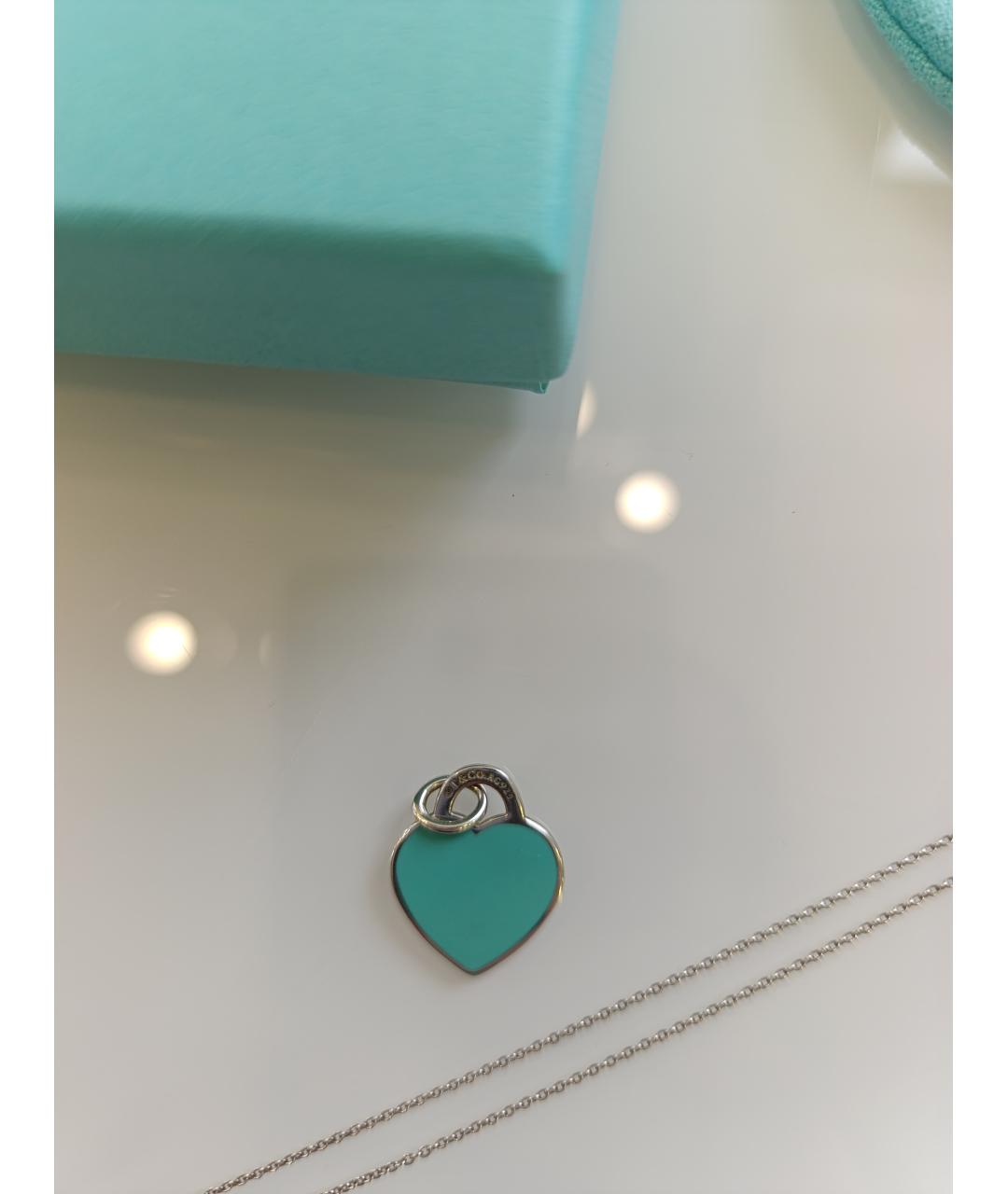 TIFFANY&CO Бирюзовая серебряная подвеска, фото 7
