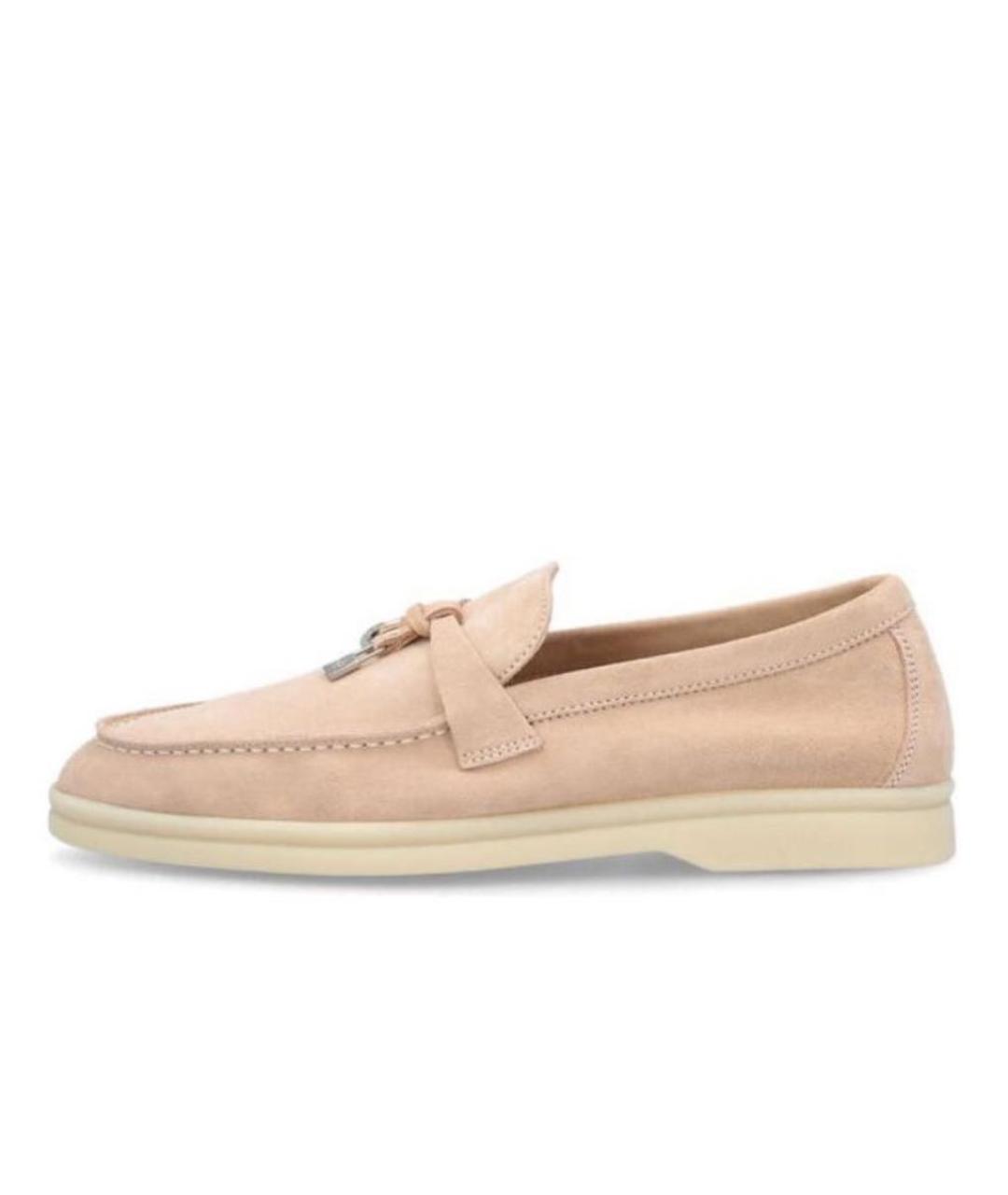LORO PIANA Розовые лоферы, фото 5