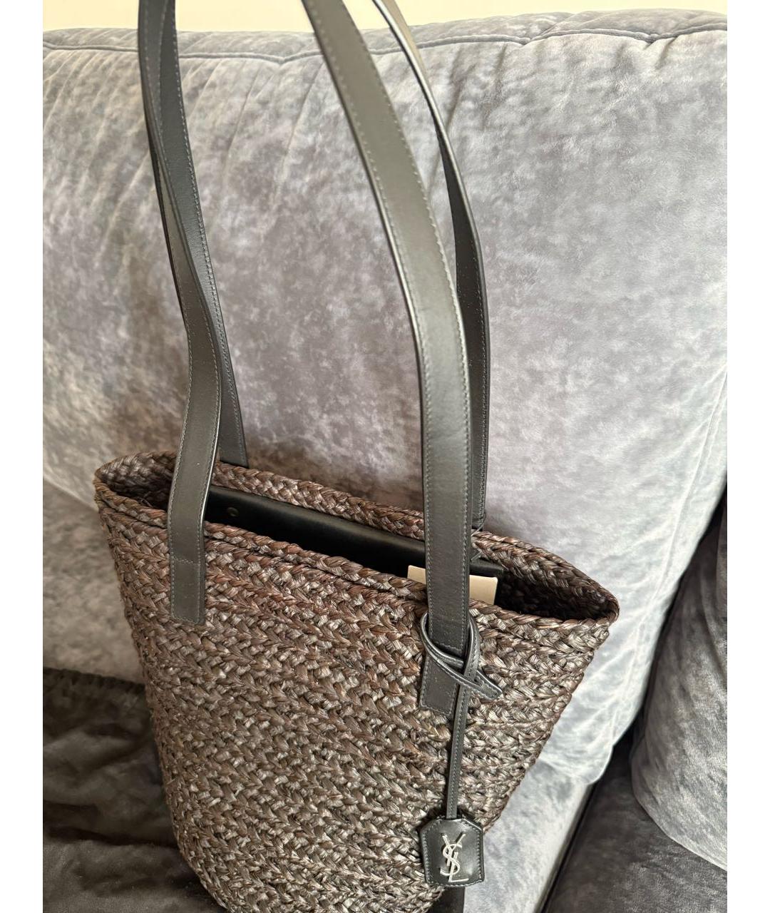 SAINT LAURENT Черная сумка тоут, фото 2
