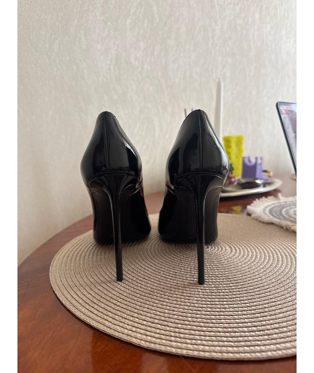 SAINT LAURENT Черные туфли из лакированной кожи, фото 5
