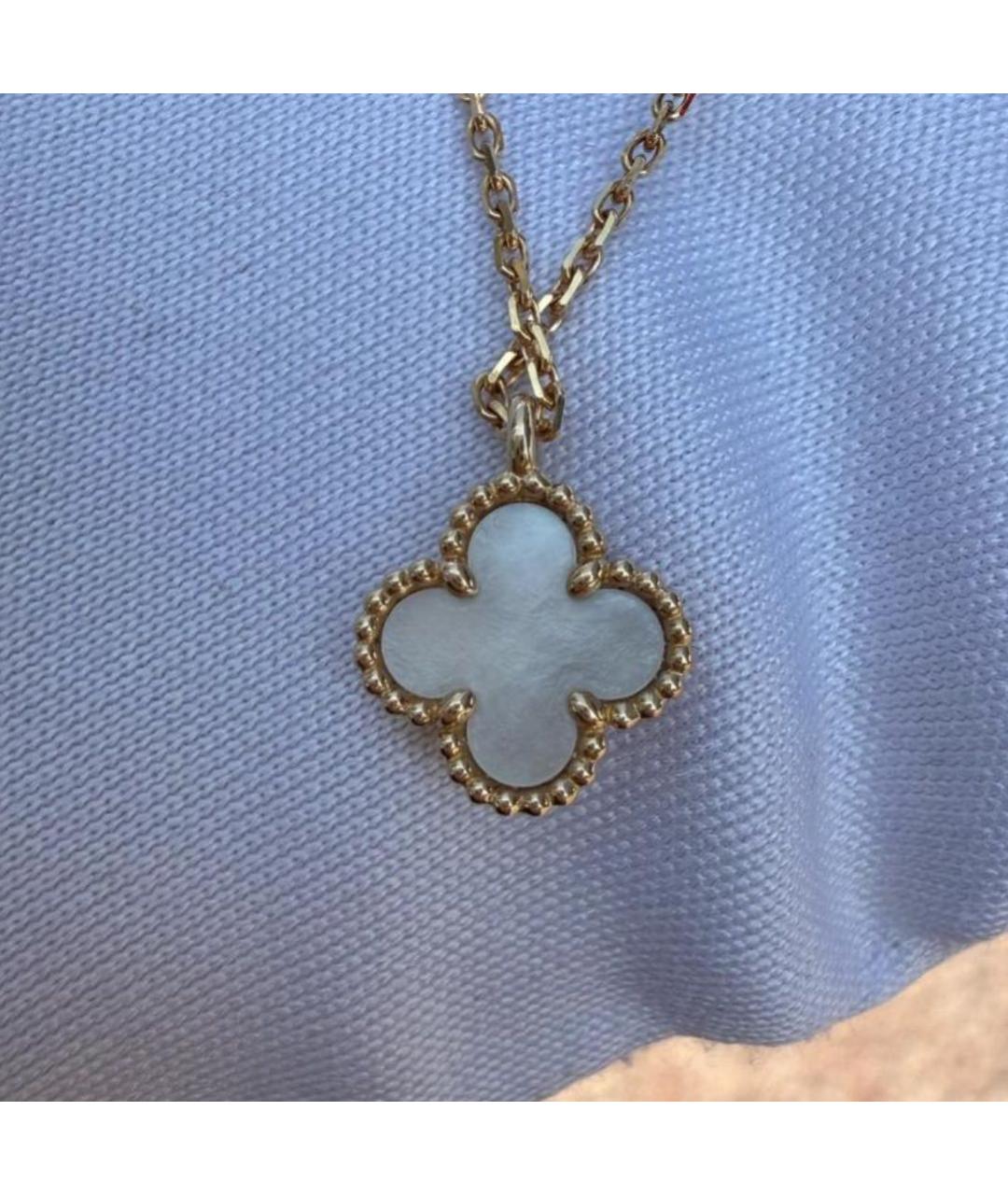 VAN CLEEF & ARPELS Белая подвеска из желтого золота, фото 6