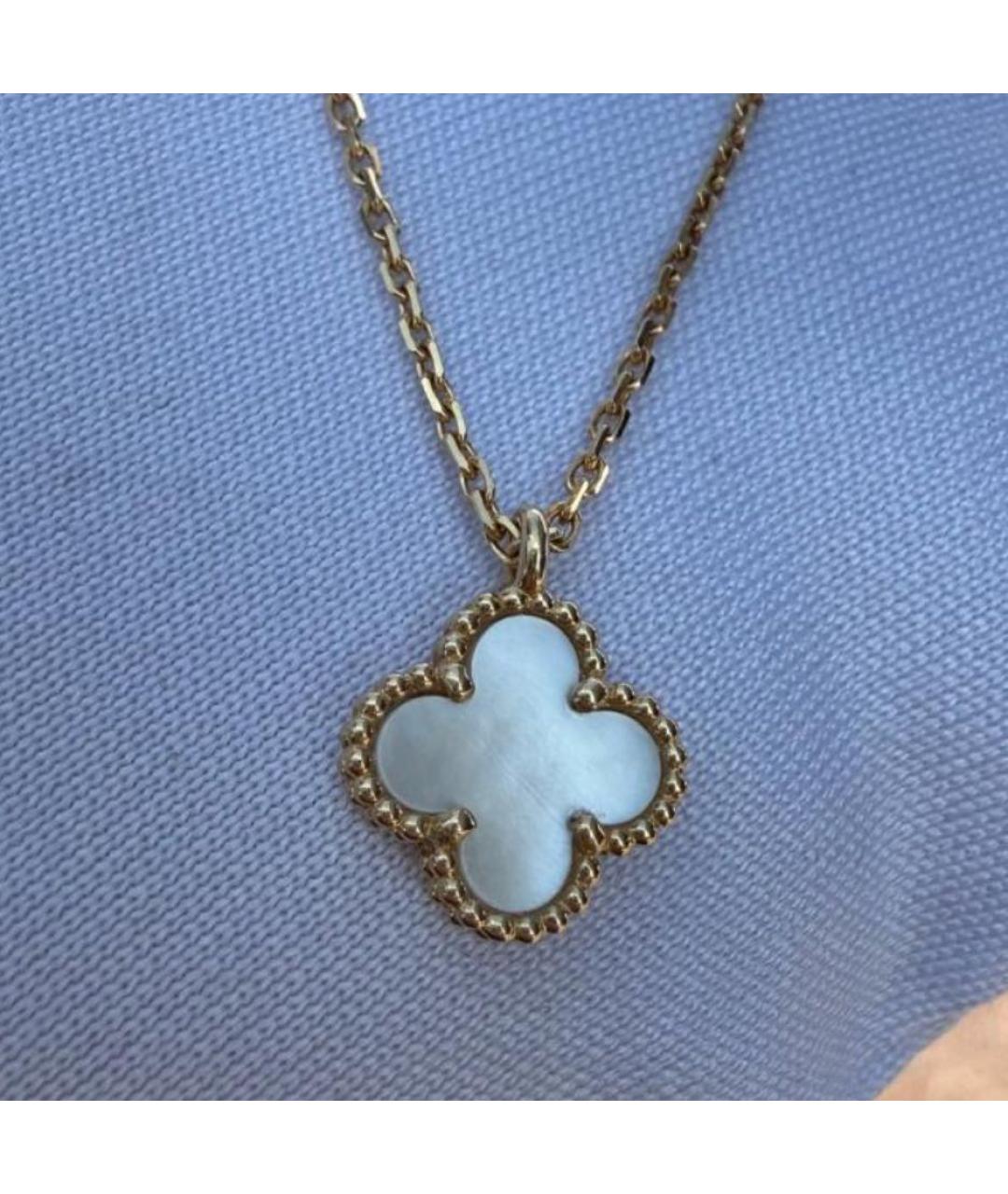 VAN CLEEF & ARPELS Белая подвеска из желтого золота, фото 2