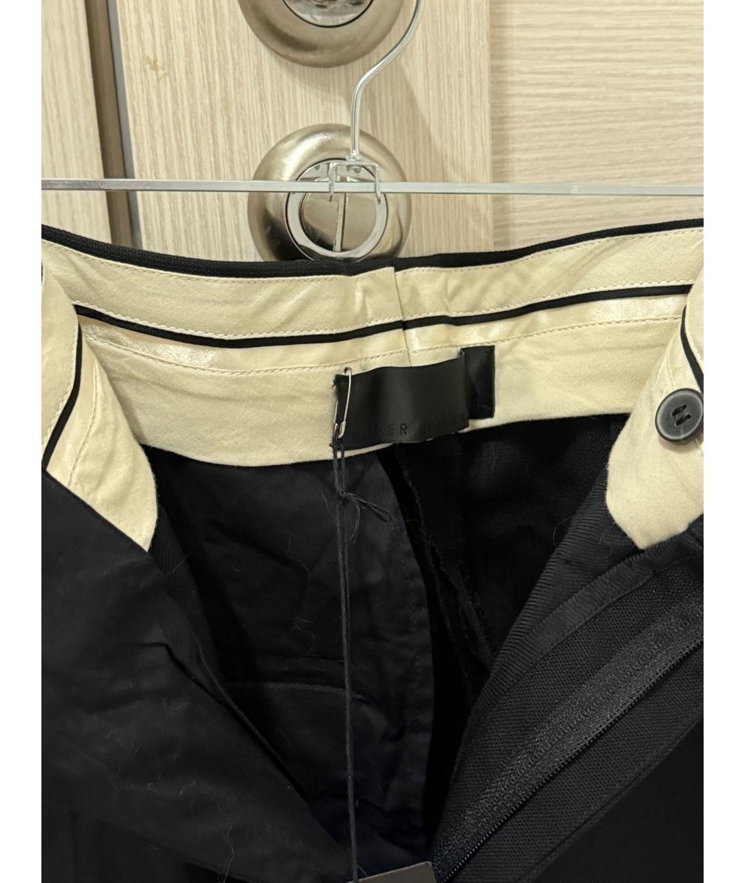 HAIDER ACKERMANN Черные шерстяные брюки широкие, фото 3