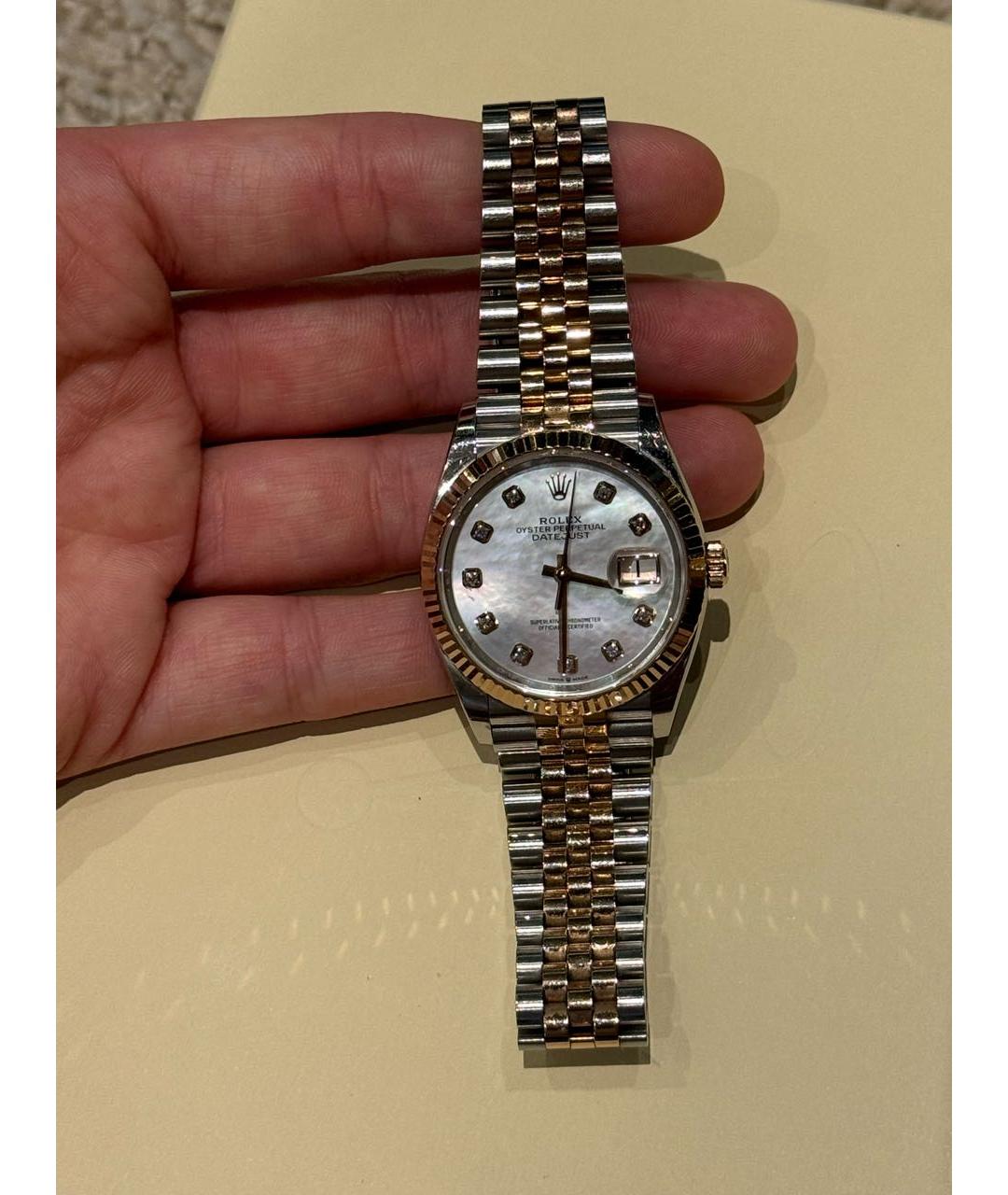 ROLEX Белые часы из розового золота, фото 2